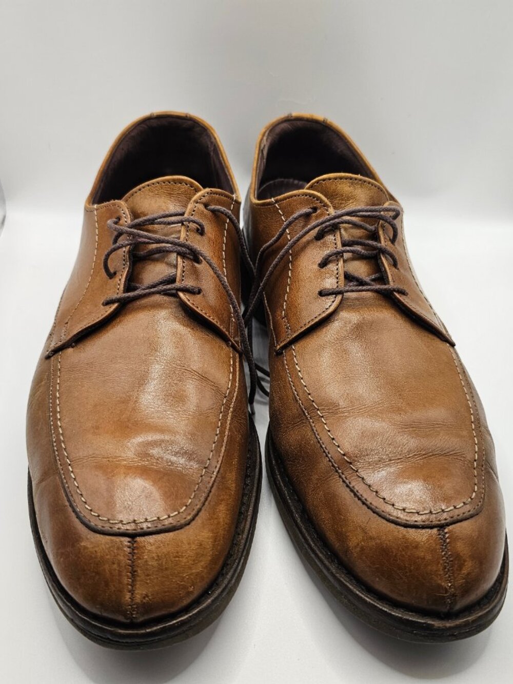 Allen Edmonds Nomad Derby Shoes Light Brown Dainite Mens 12 EEE